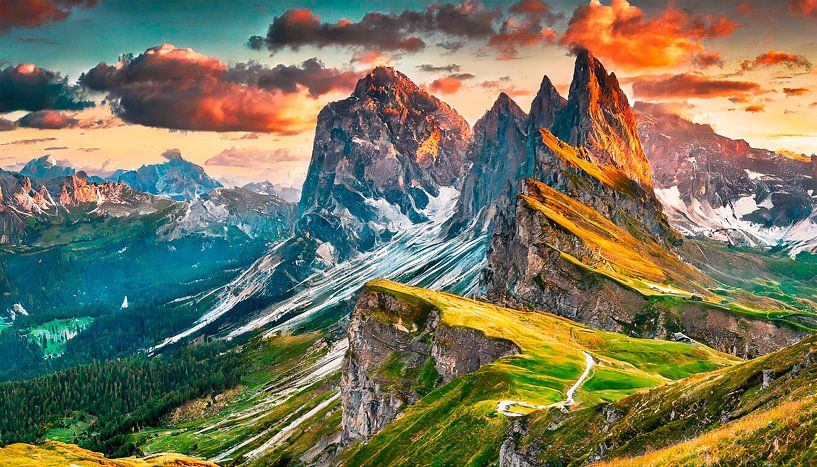 Autumn landscape with mountains by Mustafa Kurnaz