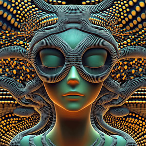 Alien mit Reptilienhaut