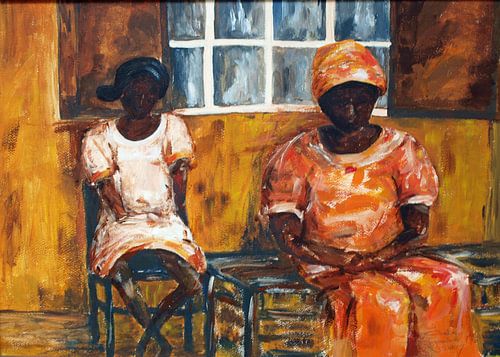 Afrikanische Mutter und Tochter.