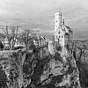 Schloss Lichtenstein in Baden-Württemberg in Süddeutschland in Schwarz und Weiß von Marga Vroom