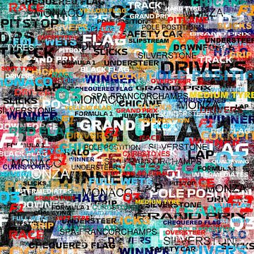 Wort Wandkunst Formel 1 von WordWallArts by Monique