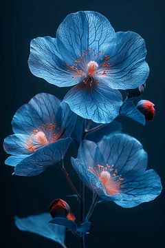 Blauwe bloemen van haroulita