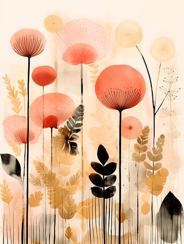 Abstracte bloementuin