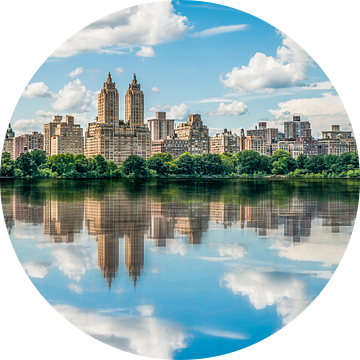 Uitzicht op New York City vanuit Central Park van Hannes Cmarits