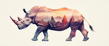 Dierenlandschapsreis van Poster Art Shop