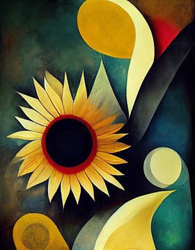 Sonnenblume abstrakt von Bert Nijholt