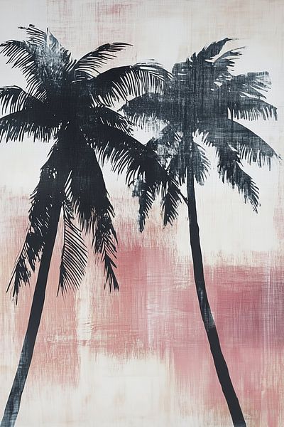 Unter der Palme rosa von Bianca ter Riet