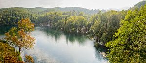 Lake with waterfalls