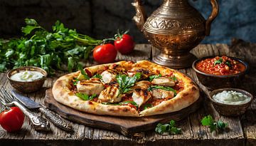 Pizza met vlees van Mustafa Kurnaz
