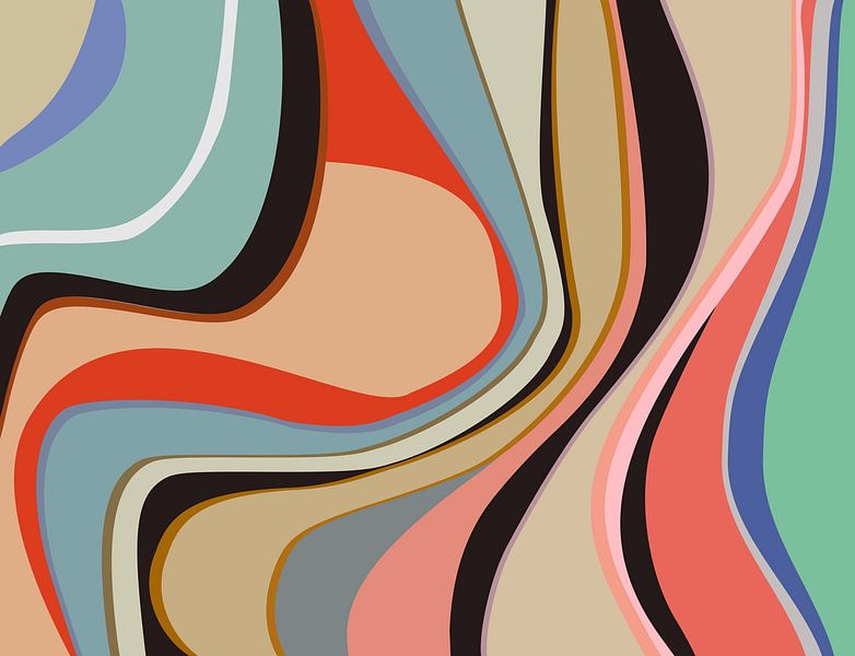 Colorful Abstract Waves 4 par Georgia Chagas