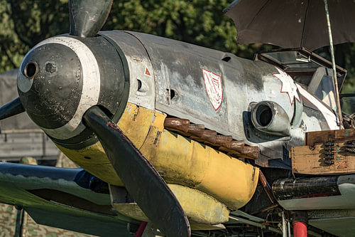 Rumpfausschnitt einer Messerschmitt Bf-109G-5.