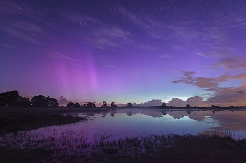Noorderlicht boven Nederland