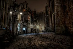 Picturesque street in Gouda