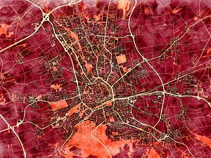 Karte von Erfurt im stil 'Amber Autumn'