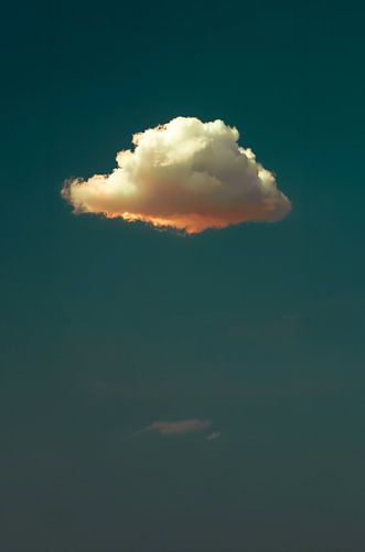 Surrealistische foto van een eenzame woik in de donkere lucht