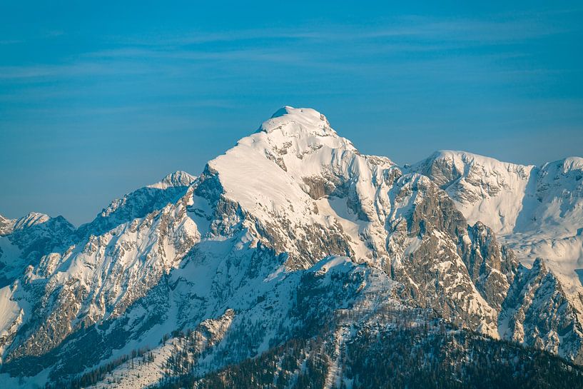 View of the snowy Hohen Göll by Leo Schindzielorz