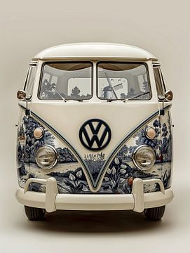 front of an old-fashioned volkswagen van by Margriet Hulsker