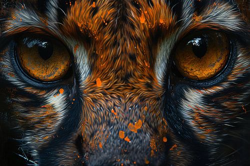 Diepe Ogen Verlicht door Mystieke Kleuren