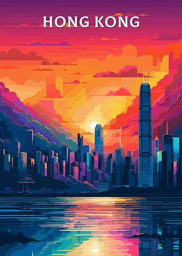 Coucher de soleil à Hong Kong