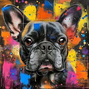 Französische Bulldogge Pop Art
