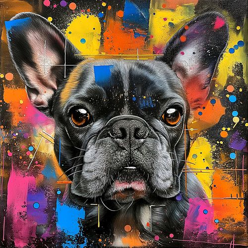 Franse Bulldog Pop Art