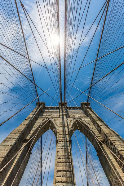 NEW YORK CITY Brooklyn Bridge im Detail von Melanie Viola