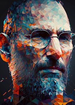 Steve Jobs Low Poly Pop Art von WpapArtist WPAP Artist