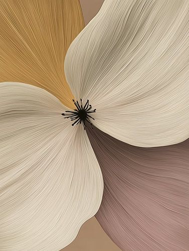 Bloemen in bruin en paars