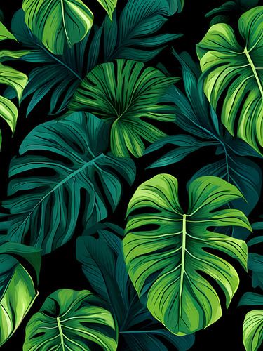 Weelderig afdak van Monstera