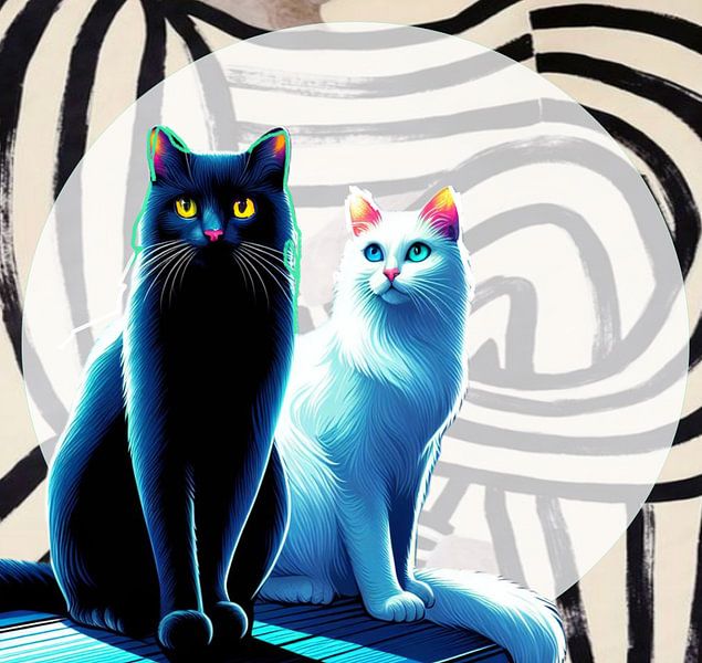 Die bunte Katzenfamilie von Nicole Habets