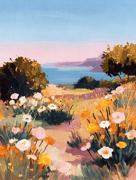 Blooming Landscape by the Sea by Gypsy Galleria