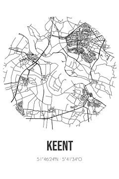 Keent (Noord-Brabant) | Landkaart | Zwart-wit van Rezona