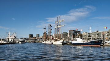 Hamburg - Oude zeelieden in de haven