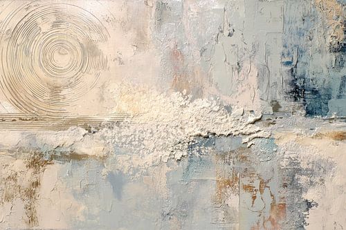 Neutrale cirkelcompositie - Rustgevend schilderij