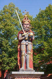 Wedeler Roland, Roland-Statue auf dem Marktplatz, Wedel, Schlesw