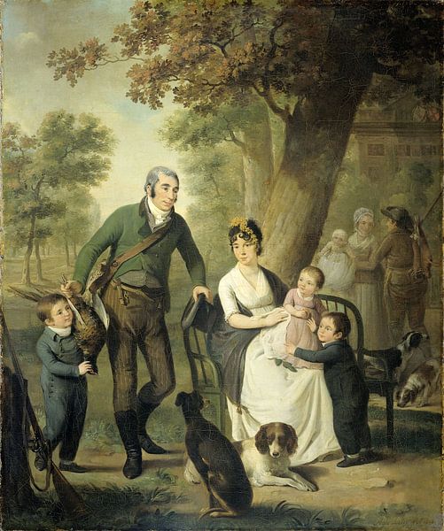 Familienportrait von Jonkheer Gijsbert Carel Rutger Reinier van Brienen von Ramerus mit seienr Frau  von Meisterhafte Meister