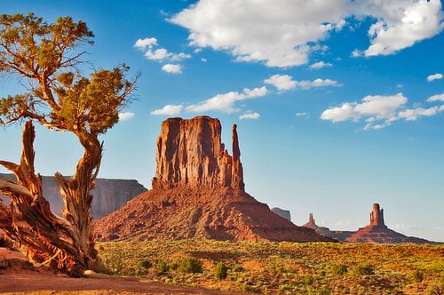 Uitzicht op Monument Valley, Verenigde Staten.
