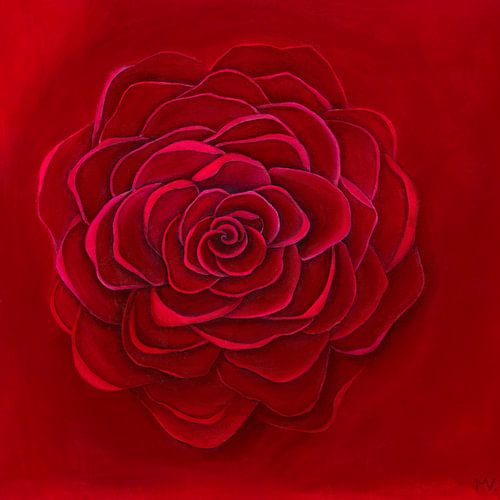 Red Rose van Art Studio Marjo Vliek