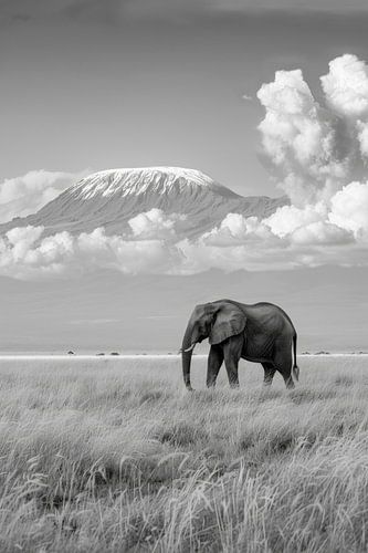 Olifant en Kilimanjaro