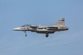 Landung des Saab Gripen der schwedischen Luftwaffe. von Jaap van den Berg