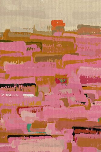 Zomer Horizon in roze en oker