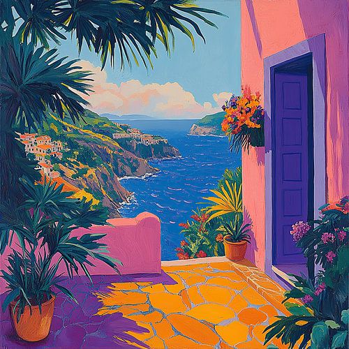 Op Matisse geïnspireerd Mediterraan Zeezicht Zee Fauvisme