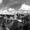 Bautzen - Panorama oude stad (zwart-wit) van Frank Herrmann