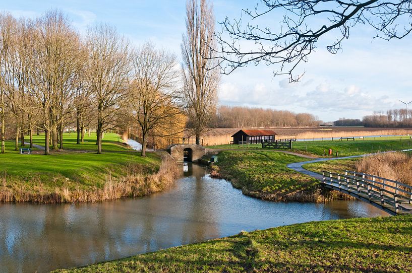 Kleurrijk Nederlands landschap bij Klundert van Ruud Morijn