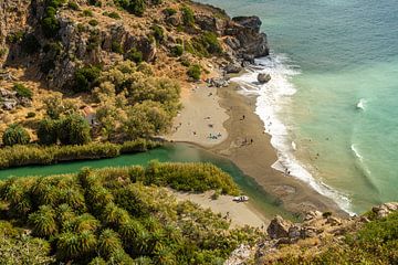 Preveli beach Crete, by Peter Schickert