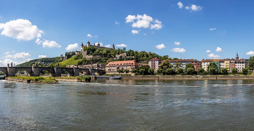 Würzburg - Old Main Bridge and Marienberg Fortress by Frank Herrmann