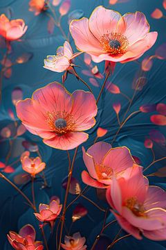 Roze Gedroogde Bloem | Dance in the Midnight Breeze van I ❤ Bloemen