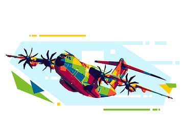 Airbus A400M in WPAP Illustratie van Lintang Wicaksono