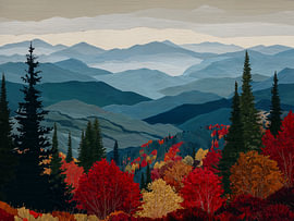 Autumn mountain landscape