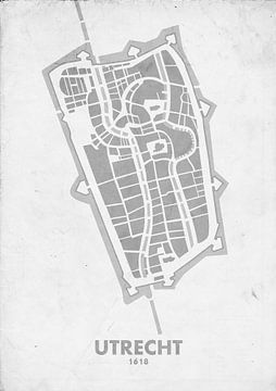 Stadtplan von Utrecht 1618 von STADSKAART